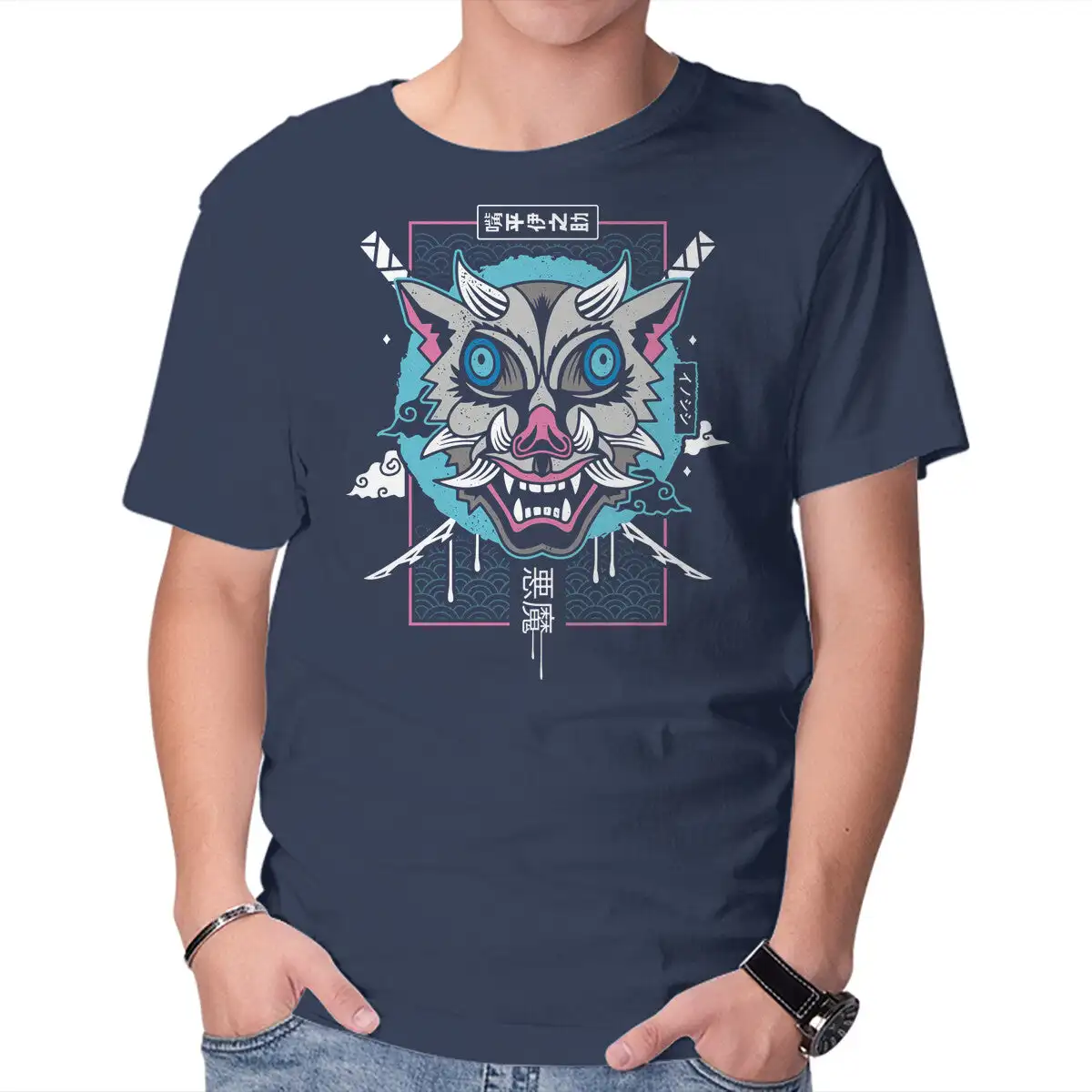 Japanese Boar Anime Graphic T-shirts for Men Clothing Women Short Sleeve Tees New Arrivals Unisex Summer