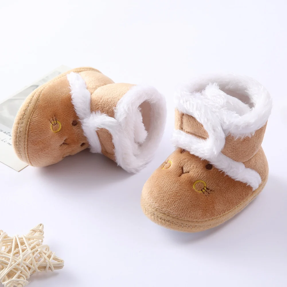 Newborn Baby Boys Girls Snow Boots Infant Toddler Soft Sole Kids Winter Warm Prewalker Unisex Nursling Crib Booties Non-Slip