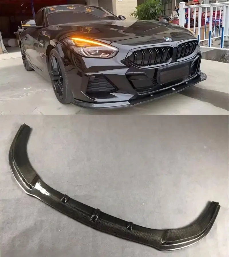 eal Carbon Fiber Front Bumper Lip Body Kit Splitters Aprons Cup Flaps Cover For BMW Z4 G29 2019 2020 2021 2022 Body Kit