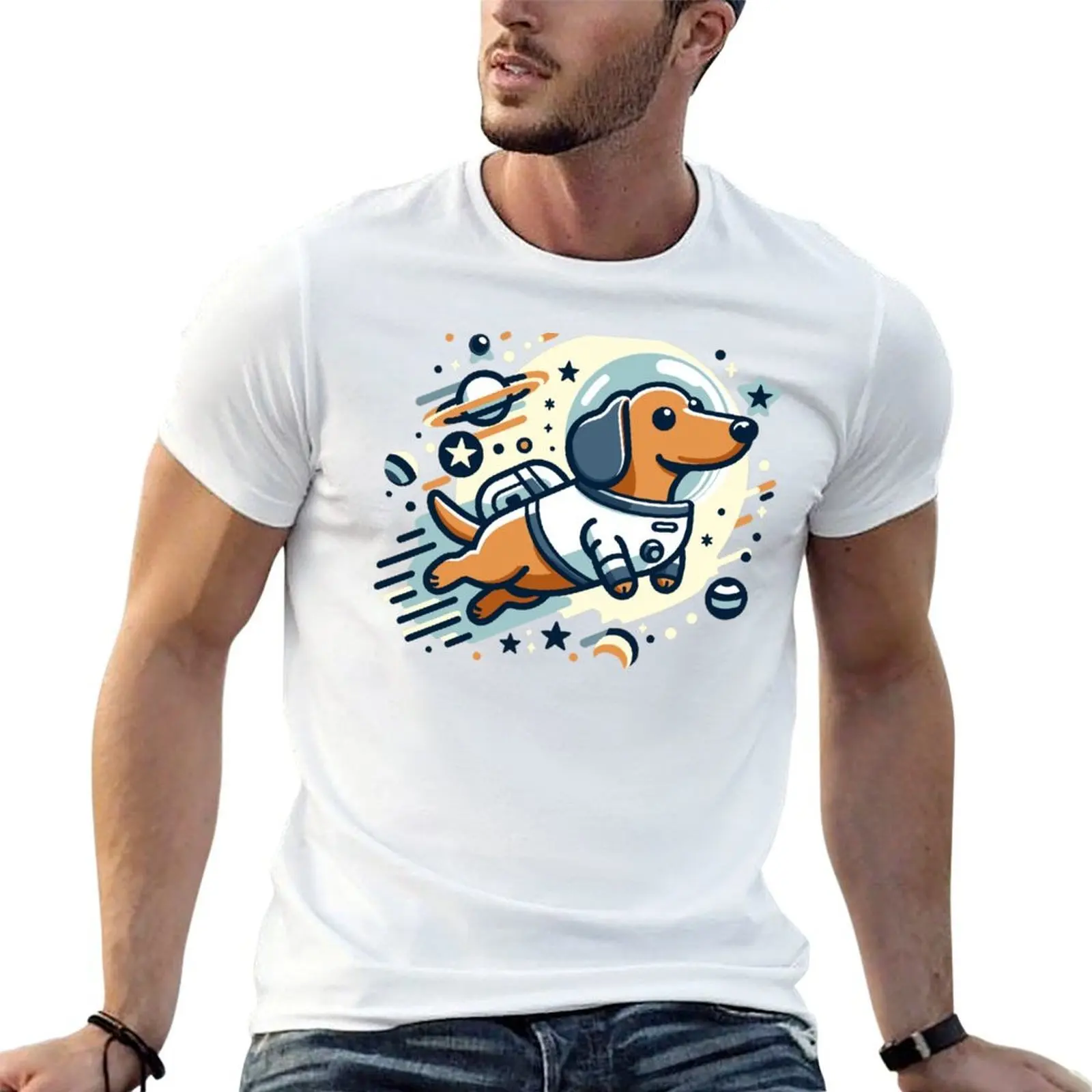 

Dachshund astronaut in space T-Shirt man t shirt luxury man t shirts graphic T-Shirt