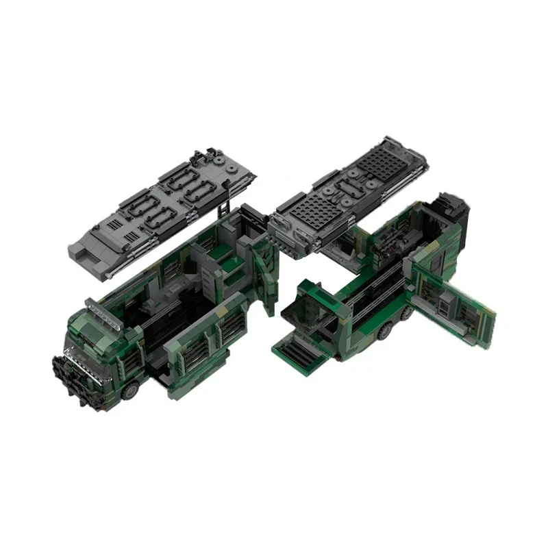 MOC Movie Jurassic Series Fleetwood RV Mobile LAB Set Building Blocks Model Touring Car Train Bricks Toy Birthday Children Gifts