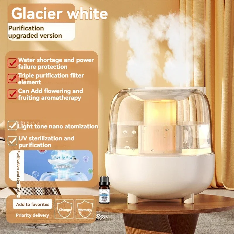 5000ml Large capacity Humidifier usb double fog spray low noise home bedroom office night light essential oil diffuser