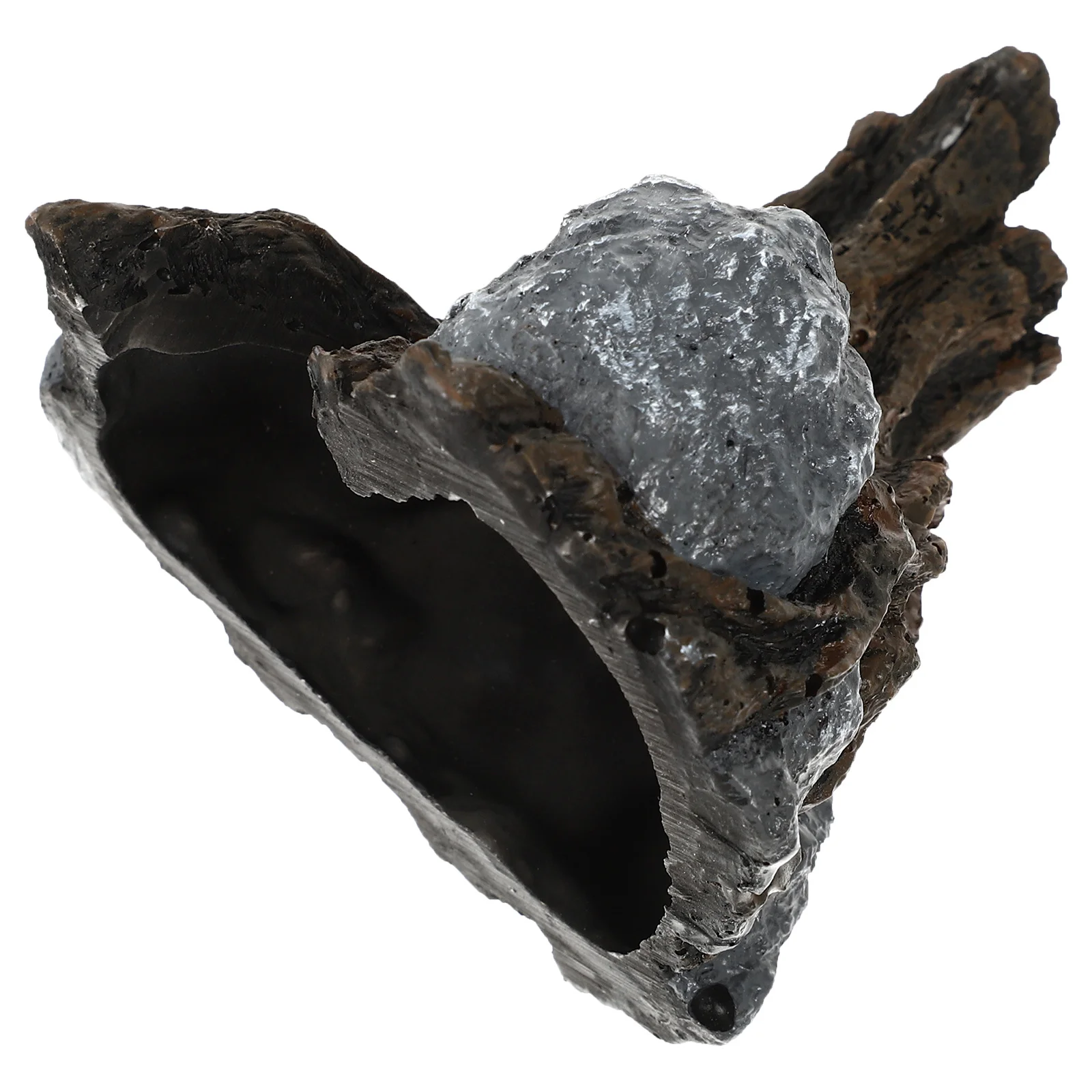 

Resin Turtle Bask Platform Creative Pet Hiding Cave Reptiles Climbing House Landscaping Decor Natural Fish Tank Ornament