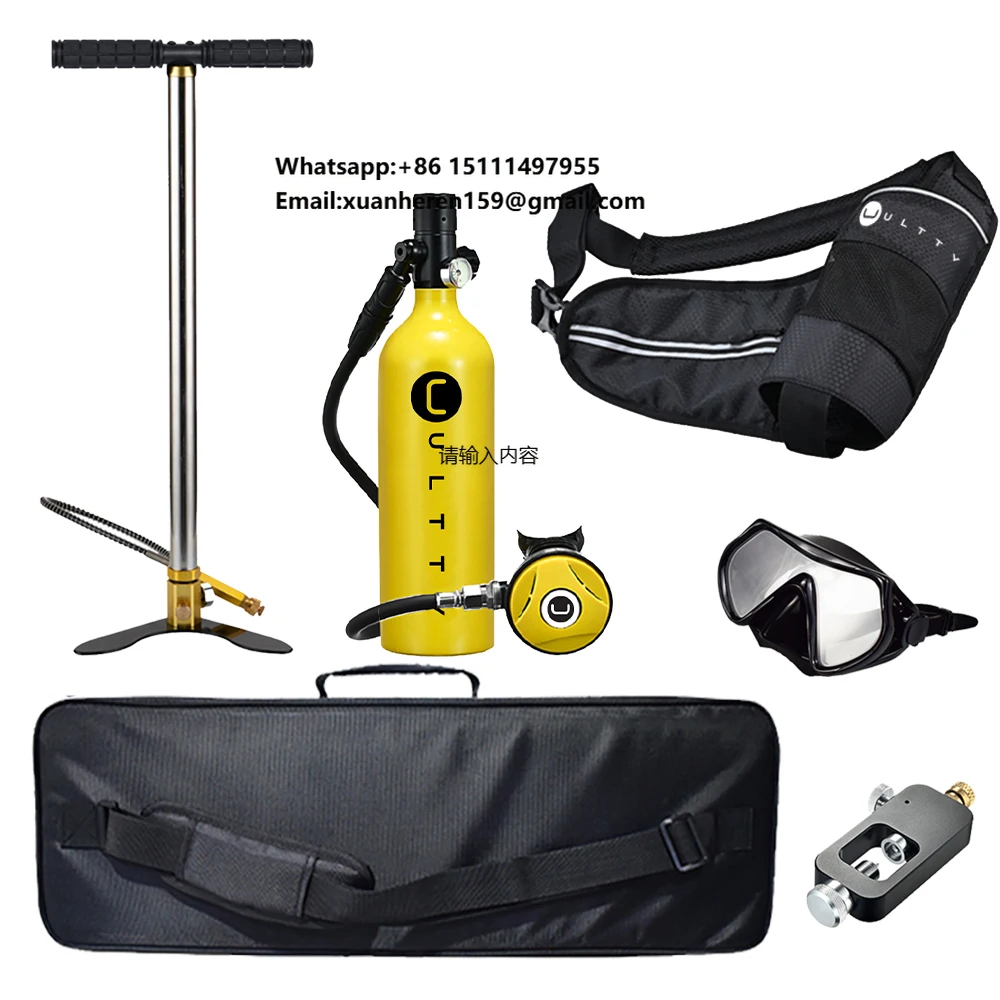 Portable 1L High Pressure Aluminium Scuba Diving Lung Tank 2025 Diving Air Equipment with DOT Certification