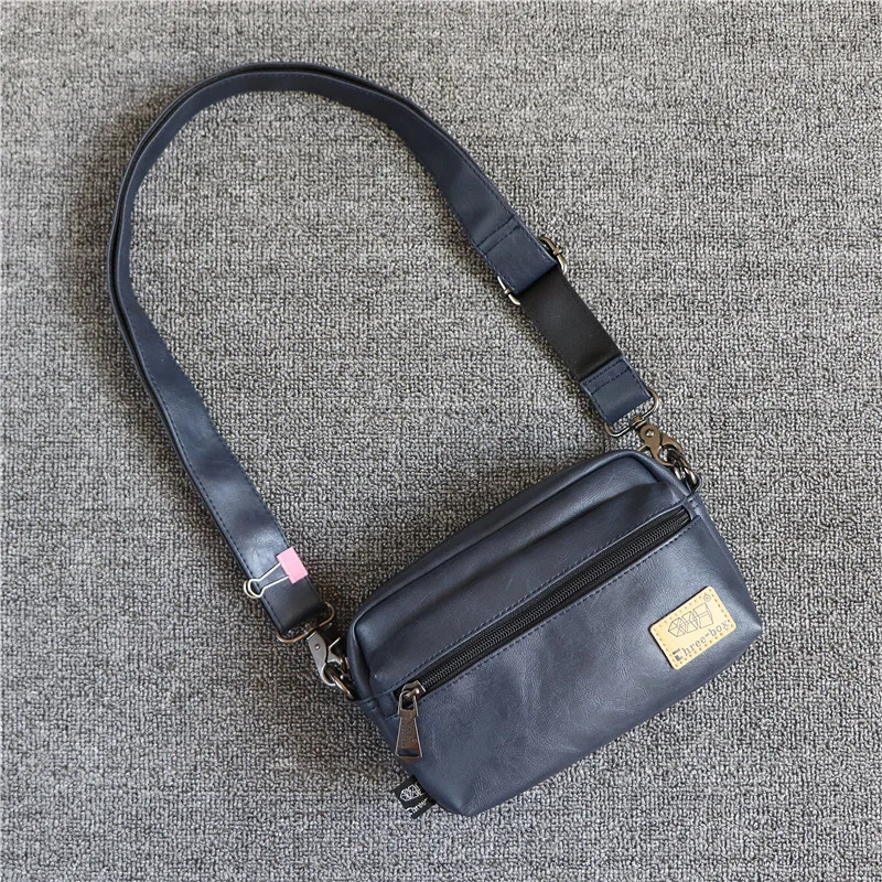 Street Fashion Men's Crossbody Bag Simple Leather Shoulder Bag Business Male Messenger Bag Man Shoulder Strap Handbags