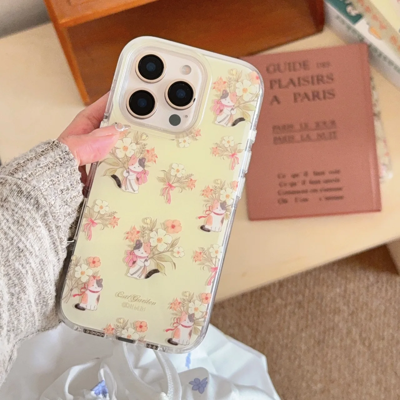 

Cute Cartoon Calico Cat Soft TPU Phone Case For iPhone 16 Pro Max 15 14 13 12 Promax Airbag Shockproof Back Cover Shell Skin