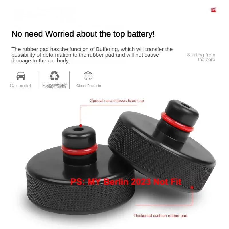 4Pcs Lifting Jack Pad Adapter For Tesla Model 3 S X Auto Rubber Lift Point Repair Tool Pucks Chassis Stands Styling Accessories