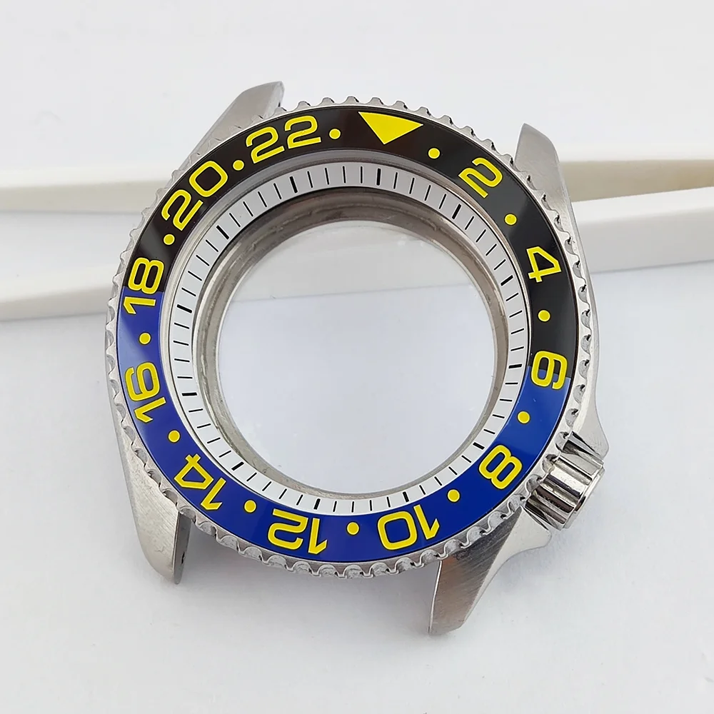 Custodia da 40 mm Custodia NH35 Custodia SKX007 adatta al quadrante da 28,5 mm Custodia impermeabile in vetro zaffiro Custodia per orologio NH35 Custodia da uomo di lusso