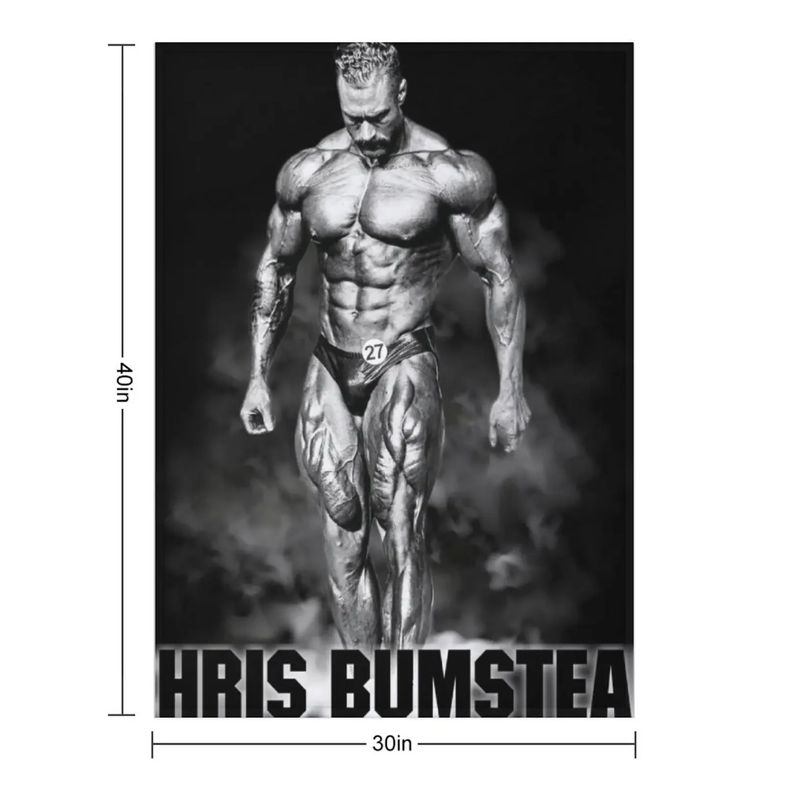 Custom Chris Bumstead CBum Bodybuilder Throw Blanket For Sofa Christmas Decoration Personalized Gift Winter Beds Blankets