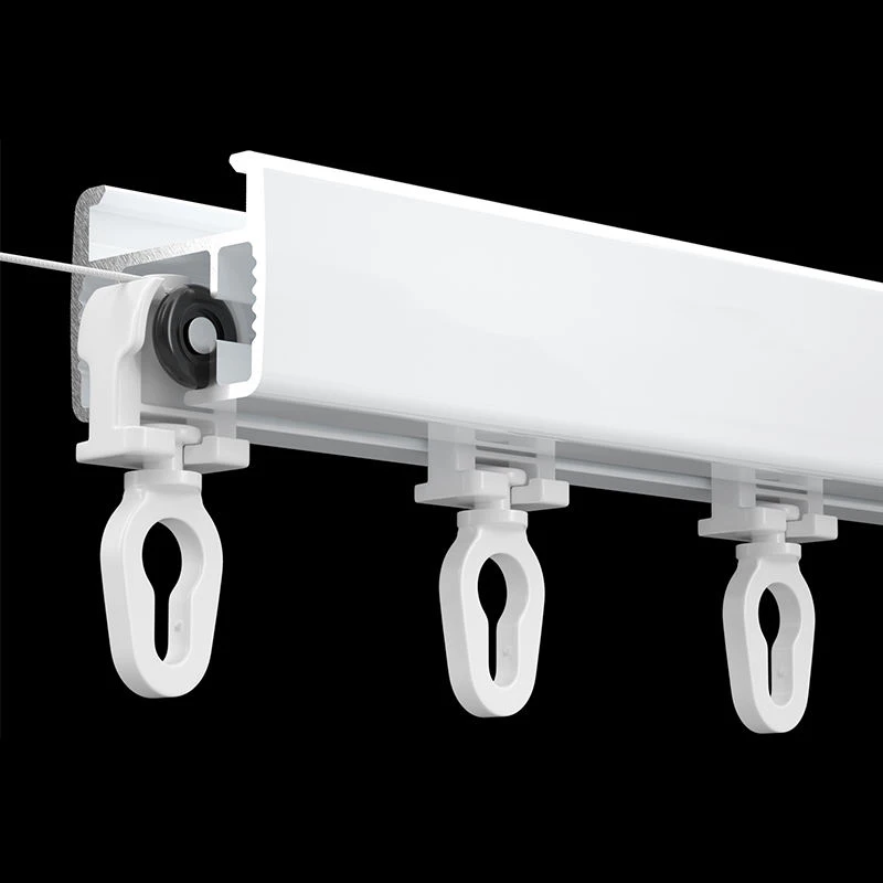 Camino de cortina S Wave con rueda para rieles eléctricos nuevos S, corredores de pista de cortina plegables de plástico, accesorios de cortina plegable ondulada