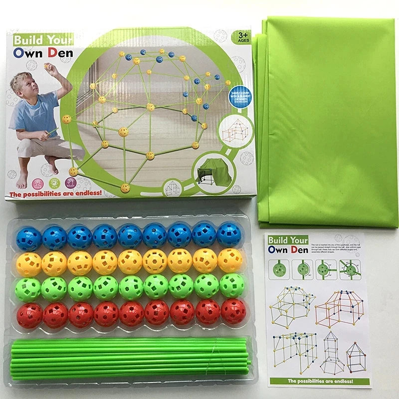 Construcción de edificios para niños, castillos, túneles, tiendas de campaña, kits, casa de juegos 3D, juguetes de construcción para niños, regalos de cumpleaños, bloques de construcción