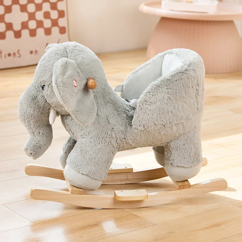 Trojans, children\'s rocking horses, solid wood rocking horses, plush elephant toys, baby rocking chairs, baby babies\' first