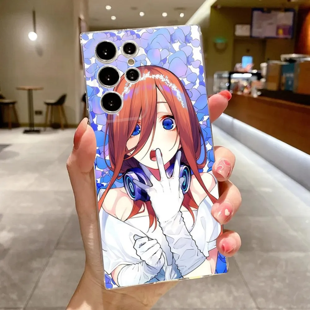 Nakano Miku Anime Phone Case Silicone Case For Samsung S30,S23,S21,S22,S20 Ultra,S20 FE lite,S10,S9,S8 PIus Cover Clear