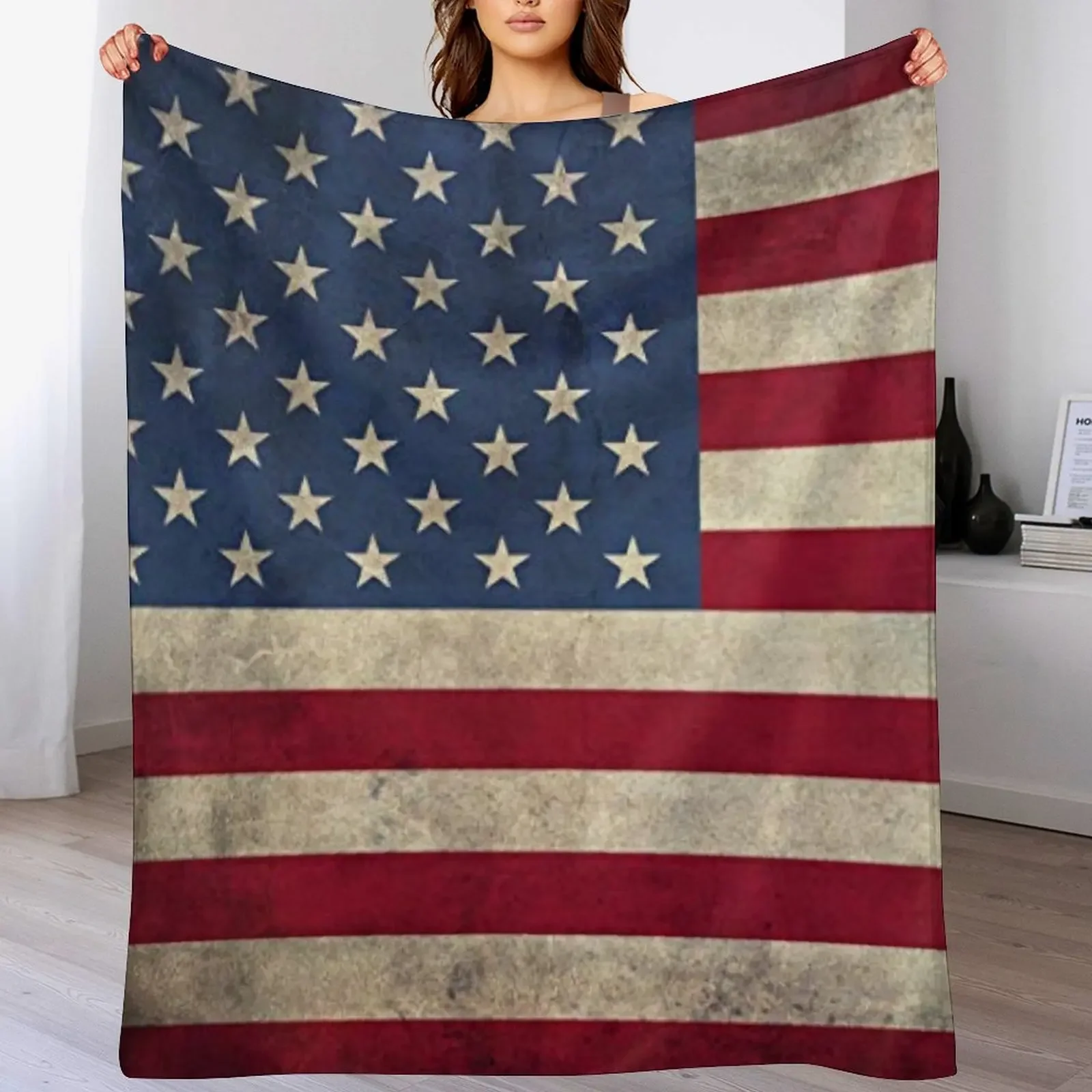 

American flag Throw Blanket warm for winter Picnic Sofa Quilt decorative Blankets