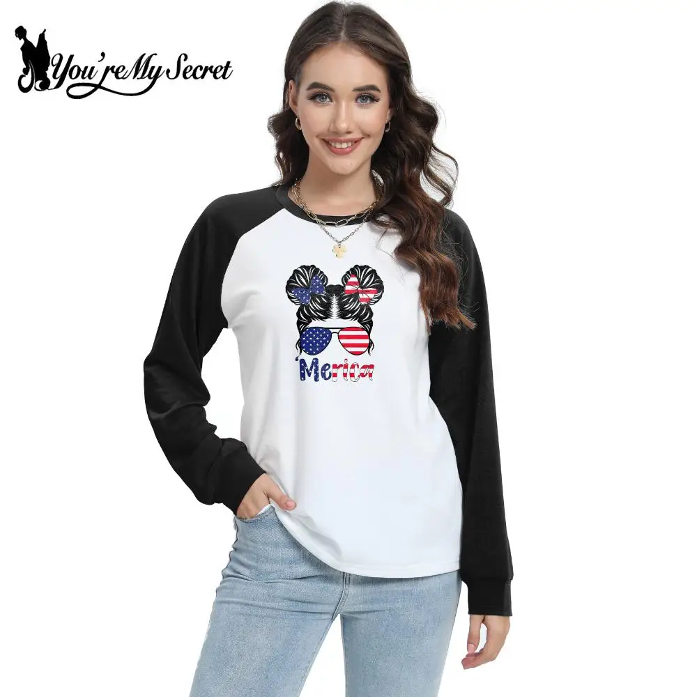 

[You're My Secret] Women Fashion Casual Tops 3D Anime Printing Clothing Long Sleeve Independence Day Female Costumes Sweatshirt