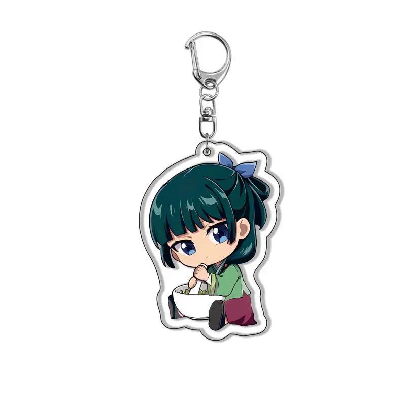 Kawaii يوميات الصيدلية الاكريليك سيارة المفاتيح الكرتون لطيف أنيمي الطلاب على ظهره سحر كيرينغ الحلي مجوهرات هدية لعبة