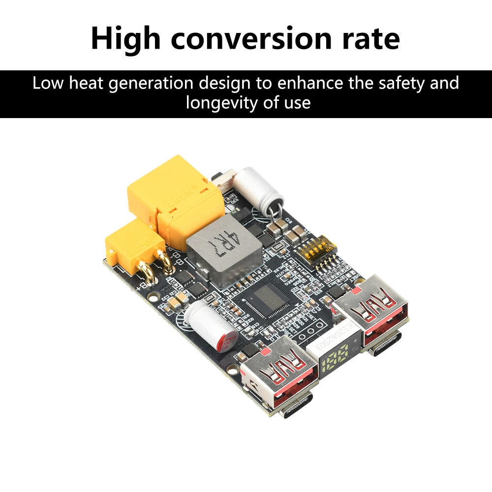 2-7S 100W Schnelllade-Modul Powerbank-Motherboard Dual USB+Typ-C Lithium-Batterie-Ladeplatine XT30/XT30+XT60 Anschluss – Detail 8