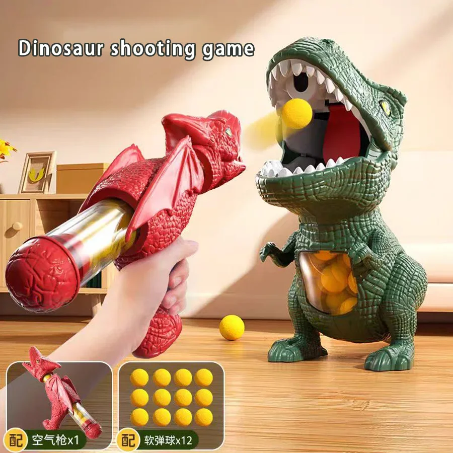 Tyrannosaurus Rex Ball Pistola a proiettile morbido Dinosauro per bambini Tiro Genitore Bambino Puzzle interattivo Giocattoli per la scuola materna