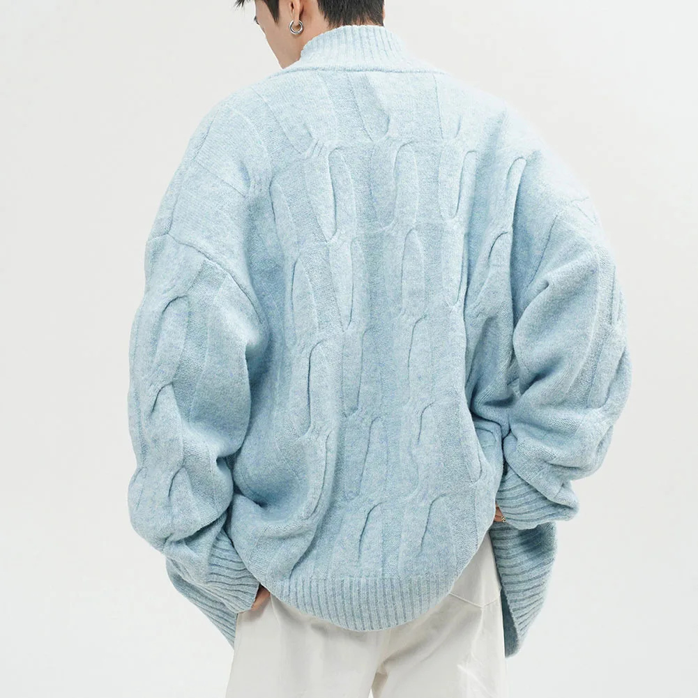 Spring Autumn Sweater Loose Knitted Cardigan Daily Use Spring Fashion Polyester Fabric Regular Length Slight Stretch Daily Wear