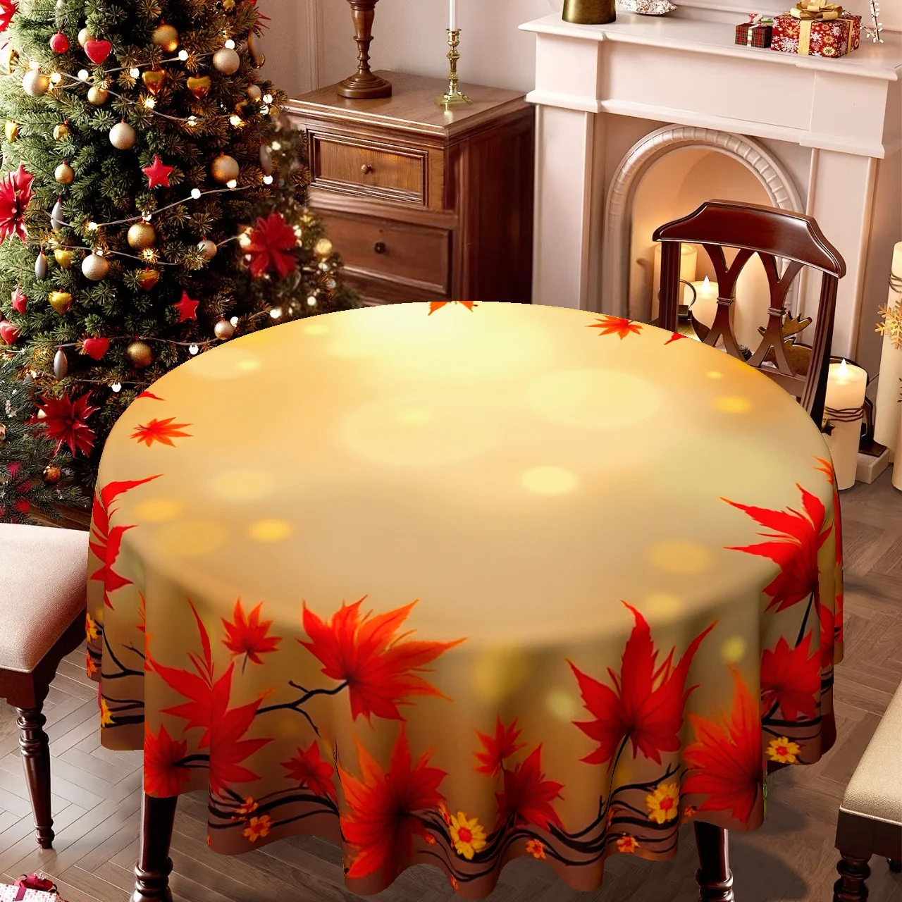 One tablecloth, inspired by Christmas and autumn, specially designed for family kitchens and dining areaszyc