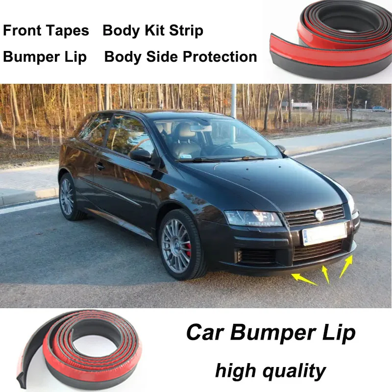 

Car Bumper Lip For Fiat Stilo Panda Bravo Punto Linea Croma 500 595 Spoiler Body Kit Strip Front Tapes Chassis Side Protection