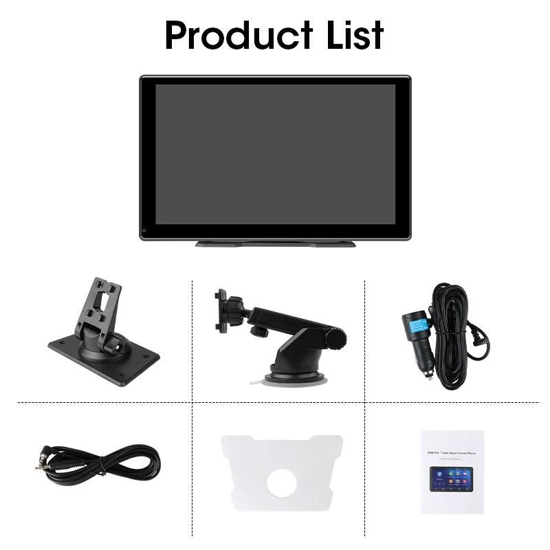 Lecteur intelligent universel sans fil pour touristes, Bluetooth, musique, AUX, USB, BT, 5.0, IPS, Android Auto, Carplay, MP5, 9 pouces