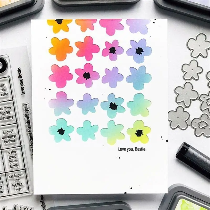 زهرة القالب قطع ورقة النقش Die Die Carbon Steel Dies for Card Making Scrapbooking Borkmarks