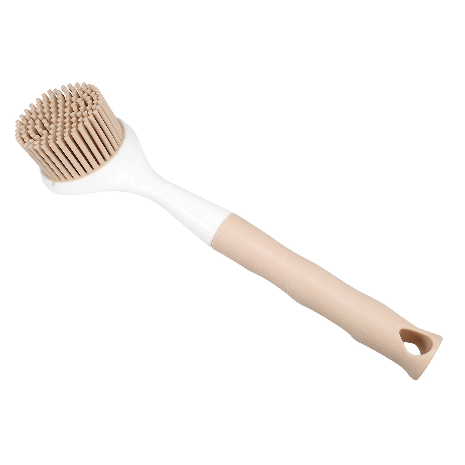 Kitchen Pot Brush Long Handle Dish Scrubber for Pans Cast Iron Cookware Stubborn Stains Dishwashing Cleaning Brush Ergonomic