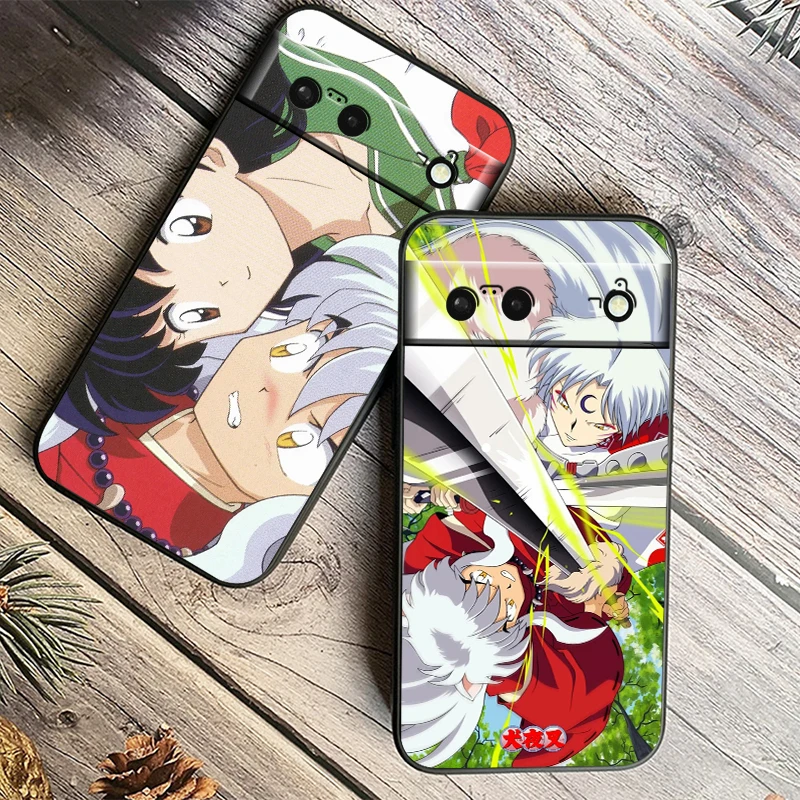 I-Inuyasha Anime Sesshoumaru For Google Pixel 9 8 7A 7 6A 6 5A 5 4 4A XL 5G Black Silicon Shockproof Shell Soft Phone Case