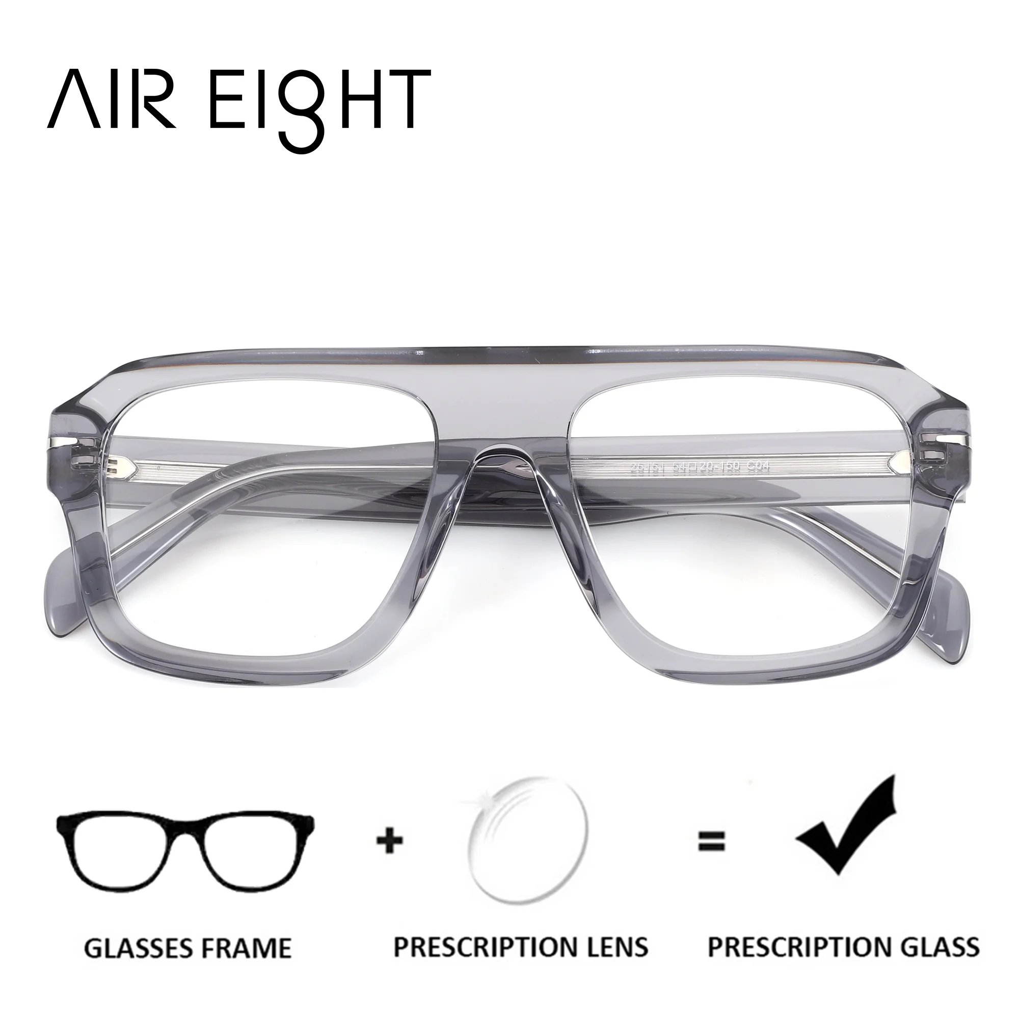 

Очки AIREIGHT (размер M) квадратной формы из ацетата, изготовленные на заказ, для мужчин, с фотохромными оптическими линзами по рецепту, для коррекции близорукости