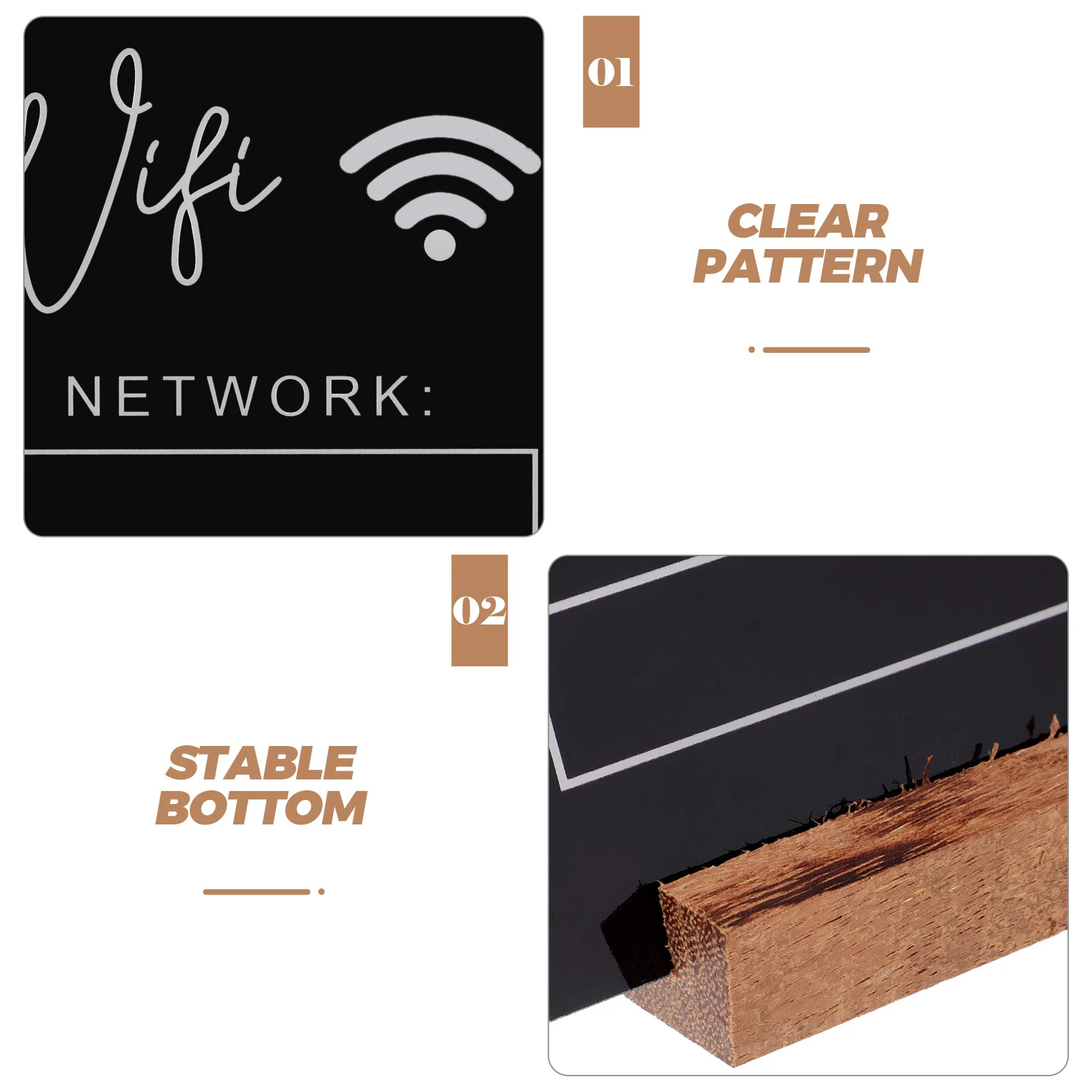 علامة واي فاي مادة أكريليك أنيقة محايدة لديكور غرفة الضيوف في المكتب، سهلة التنظيف، تدوم طويلاً، نداء جمالي #2