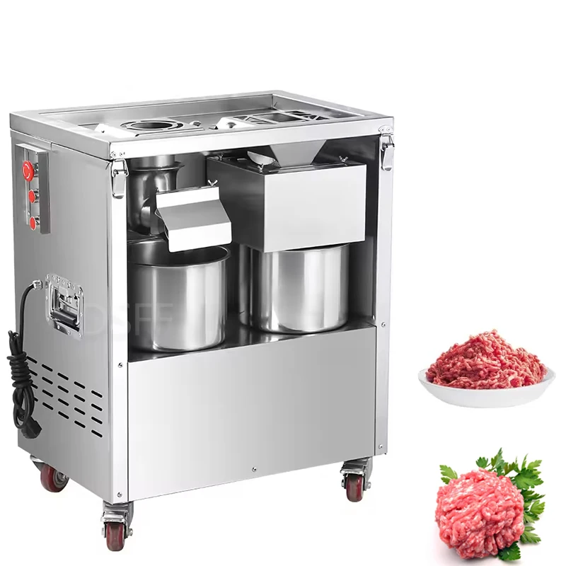 

Commercial Electric Vegetable Shredder Stainless Steel Meat Grinding And Cutting Integrated Machine