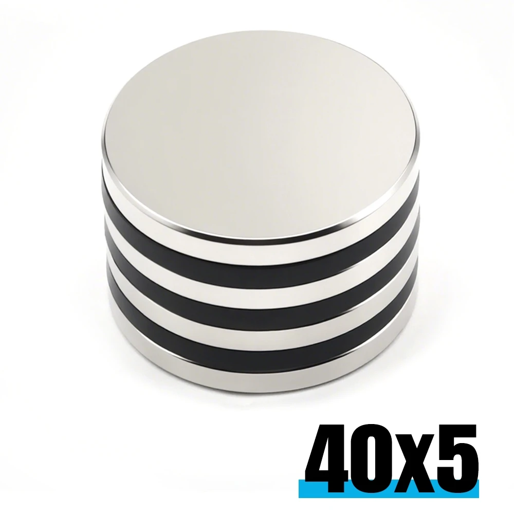Neodymium Magnet Round Disc 40x5mm Extra Strong Sticky Firmly For Bathroom Accessories Model Building DIY Jewelry Resin