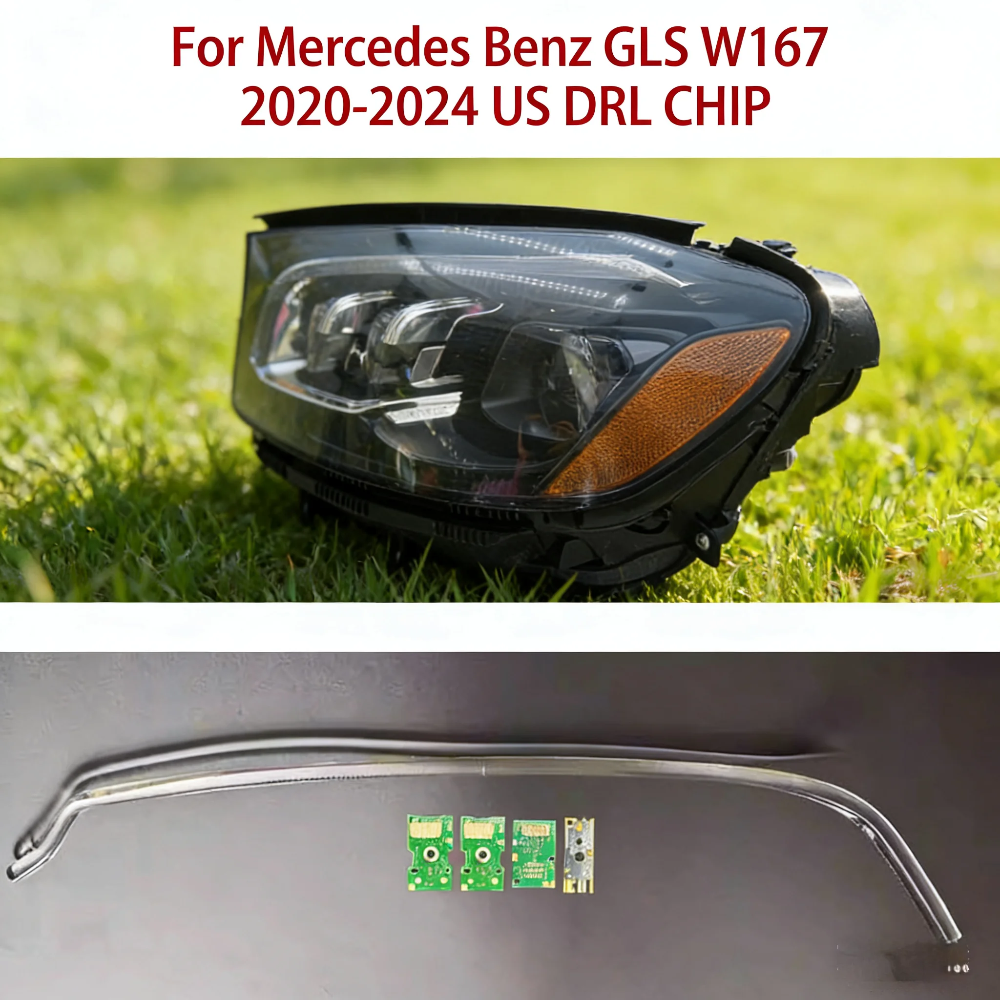 

Car DRL CHIP White Light Daytime Headlight For Mercedes Benz Angel Eye Chip GLS W167 Ballast Module 2020-2024 US Conduit Strip