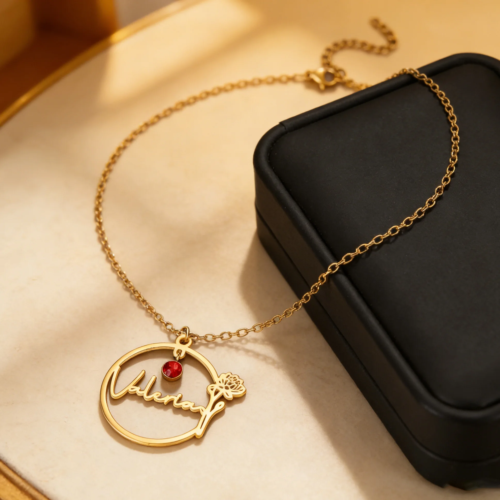 Kalung Nama Kustom Haiyufly un - Birth Flower Necklace ulasan dan harga