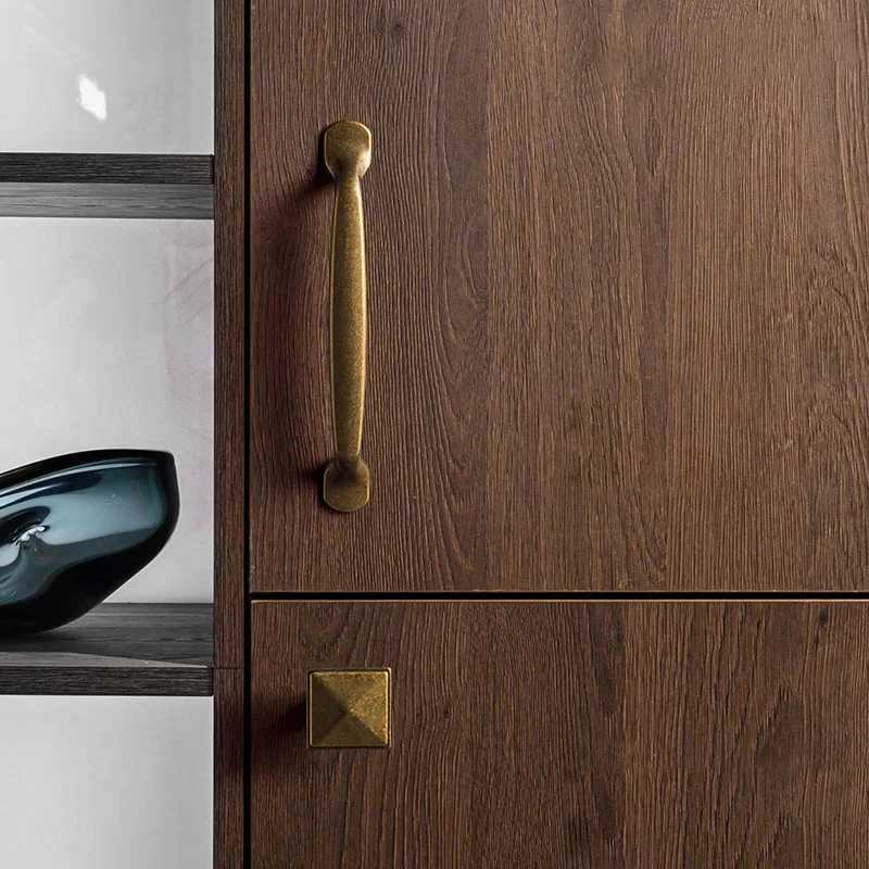 Goo-Ki Kuningan Antik Paduan Seng Pegangan Kabinet Pegangan dan Kenop Furnitur Pintu Dapur Laci Kabinet Di Tarikan Kabinet