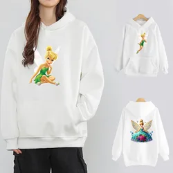 Tinker Bell Hoodie Women's Sweatshirt Y2k Casual Harajuku Woman Clothing Sweatshirts Long Sleeve Women's Sweater Y2k Clothes