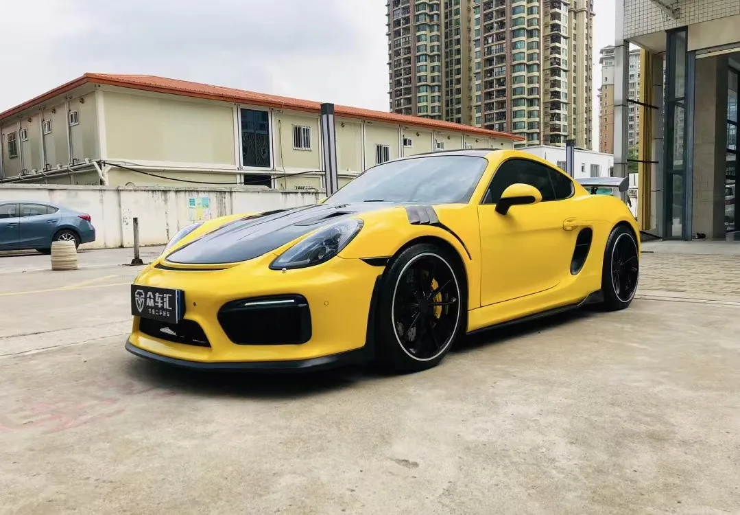 

suitable for Porsche 981 Upgrade GT4 Style Front Bumper Side Skirts Diffuser Spoiler Body Kit