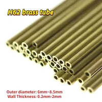 1Pcs Length 500mm H62 Brass Tube Capillary Tube OD 6/6.5/7/7.5/8/8.5mm Wall Thickness 0.2mm-2mm