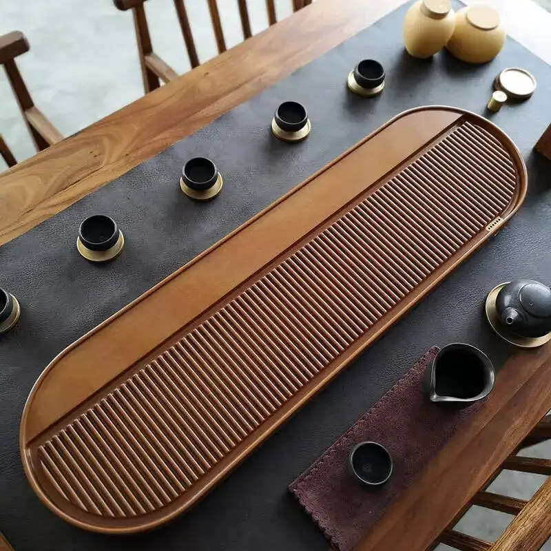 Wooden Vintage Tea Tray Wood Plates for Food Irregular Valet Coasters Tea Tray Cafeteria Chinese Bandeja Madera Home Products