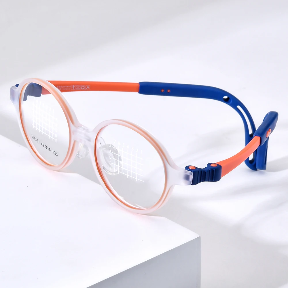 NIANZHEN TR90 Child Eyeglasses Brand Design Round Glasses Frames Ultralight Memory Hinge Adjustable Kids Eyewear Spectacles 7321