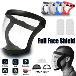 Work Protection Mask Full Face Protector Shield Transparent Facial Protector Face Protective Screen Kitchen Accessories Gadgets