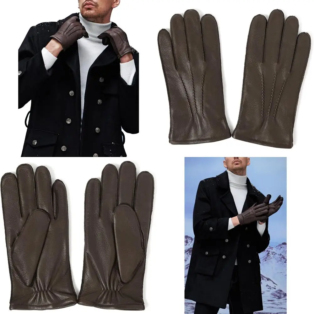 

Men's Genuine Deerskin Leather Dress Gloves, Elegant Style for Formal Occasions