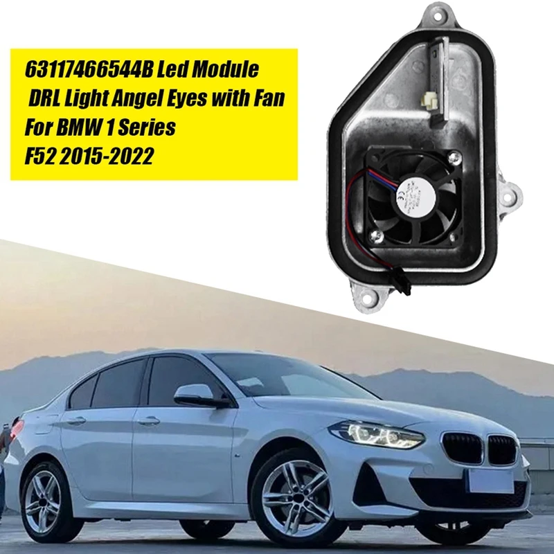 1Pair Front Headlight LED Angel Eyes Module With Fan 63117466543B 63117466544B For 1 Series F52 DRL Light Control Module Parts