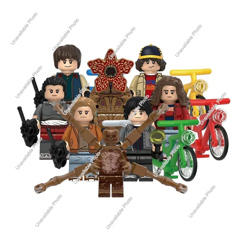 Hot Toys The Horrible Movie Dustin Holly Hopper Mike Will Model Building Blocks Vecna Eleven Demogorgon Figure Bricks Kids Toys