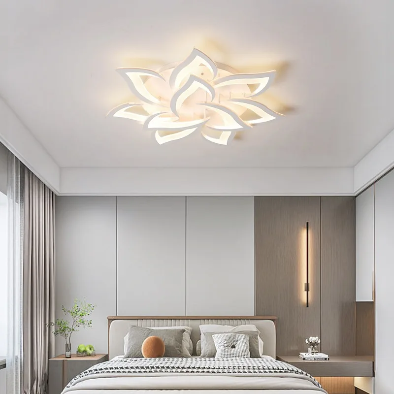 Imagem -03 - Luz de Teto de Pétala Acrílica para Sala e Quarto Luminárias Modernas Designer Minimalista Decoração de Interiores