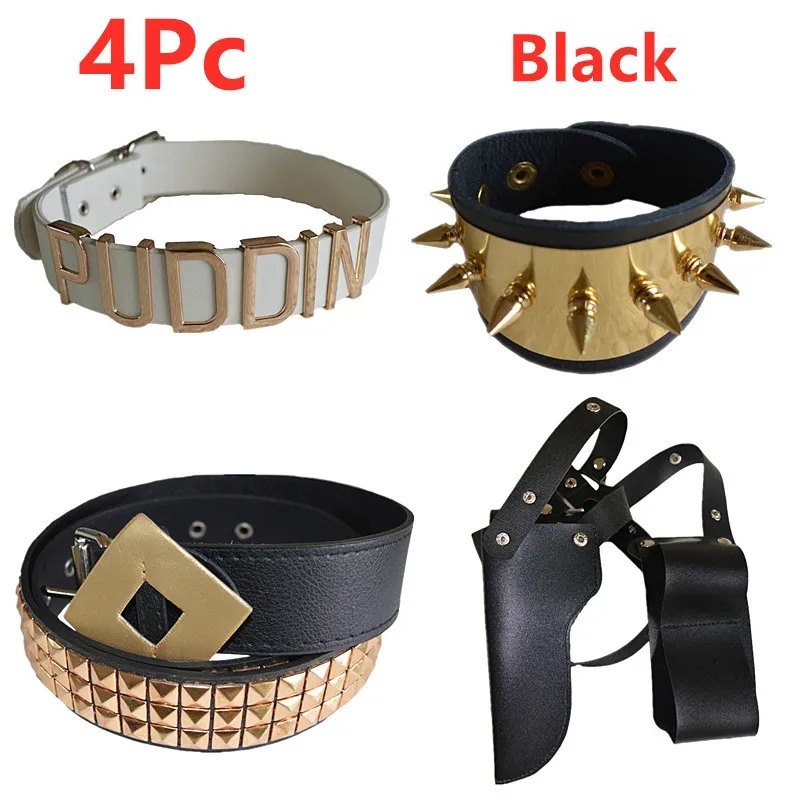 مهرج أنثى الوحش تي شيرت سترة معطف الانتحار فرقة هارلي زي هالوين شعر مستعار تأثيري السراويل الحافظة مجموعة الدعائم #6