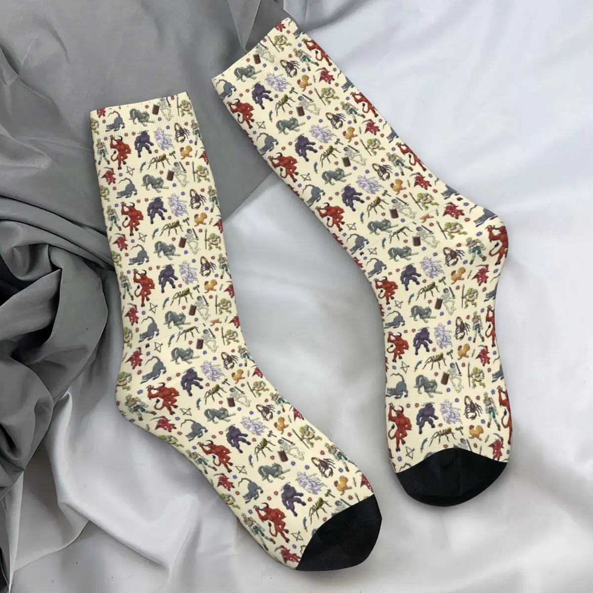 Old School Runescape Monsters Stockings Pattern Harajuku Socks Autumn Anti Skid Socks Unisex Men Climbing High Quality Socks