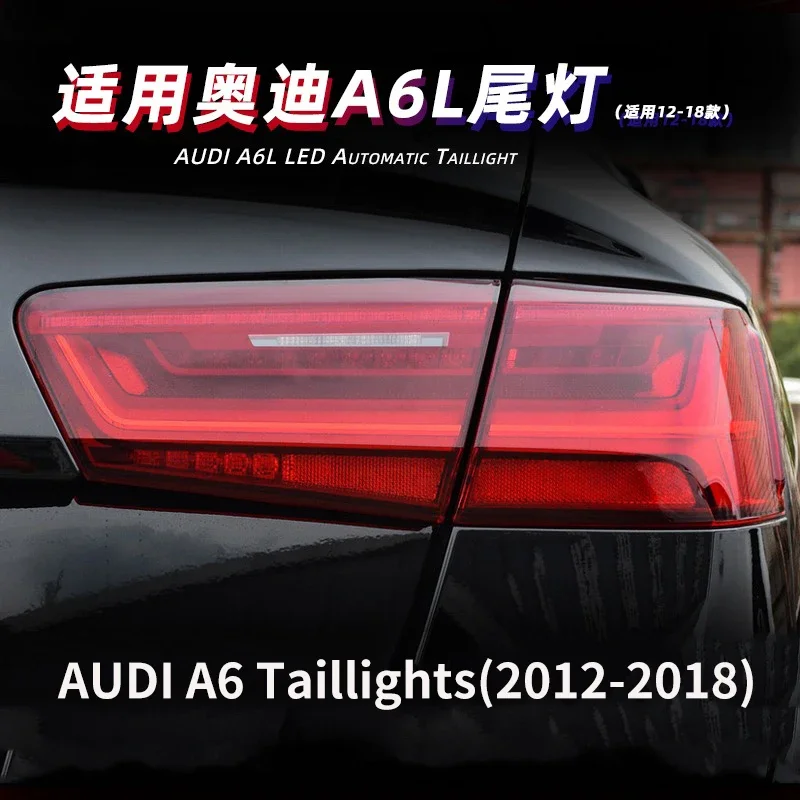 

Автомобильный светодиодный задний фонарь для Audi A6 2012-2018 C7 Audi A6 Светодиодный задний фонарь Светодиодная задняя лампа DRL + динамический указатель поворота + тормоз + задний ход автозапчасти