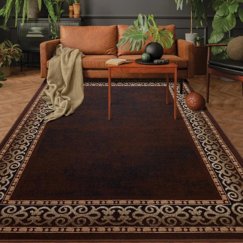 French-style Light Luxury Striped Totem Living Room Carpet Machine Washable Bedroom Rug Home Decor Non-slip Sofa Table Mat Ковер